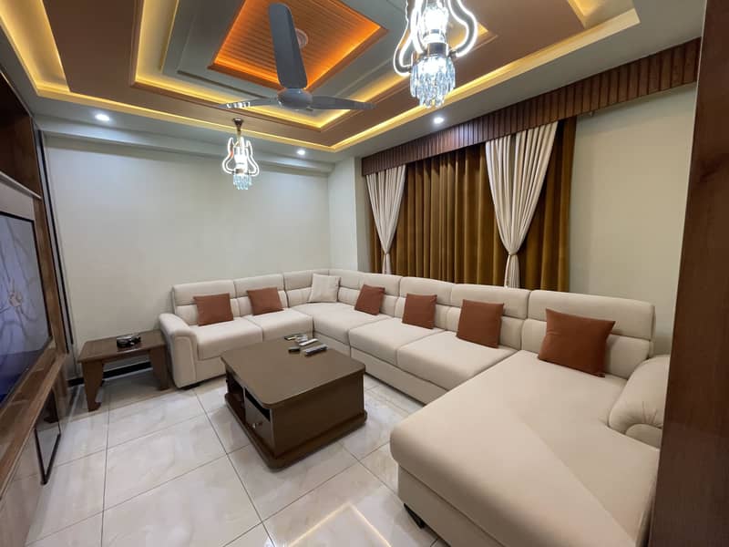 2 BED ATTACHED BATH FULLY FURNISHED ULTRA LUXURY APARTMENT AVAILABLE FOR SALE IN TOPCITY-1 ISLAMABAD 3