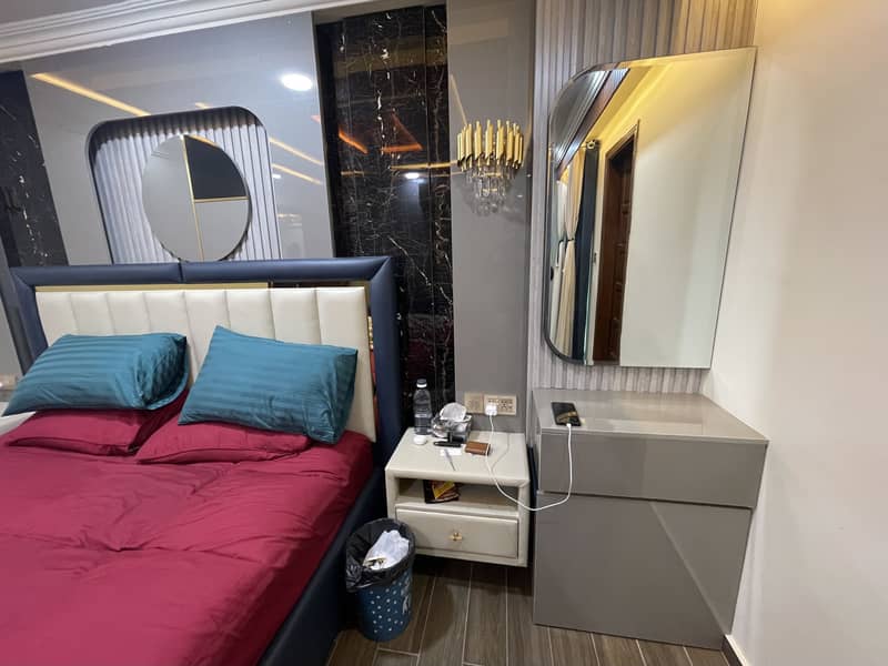 2 BED ATTACHED BATH FULLY FURNISHED ULTRA LUXURY APARTMENT AVAILABLE FOR SALE IN TOPCITY-1 ISLAMABAD 17