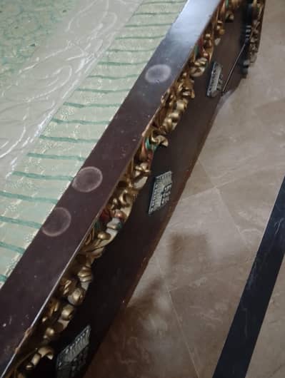 bed with matrix with bedsheet