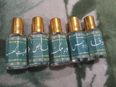 5 Attars 12 ml each Bottle Long lasting Pure ki Granty