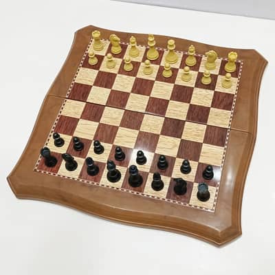 Vintage Spanish Chess and Checkers Magnetic Set with Plastic Board