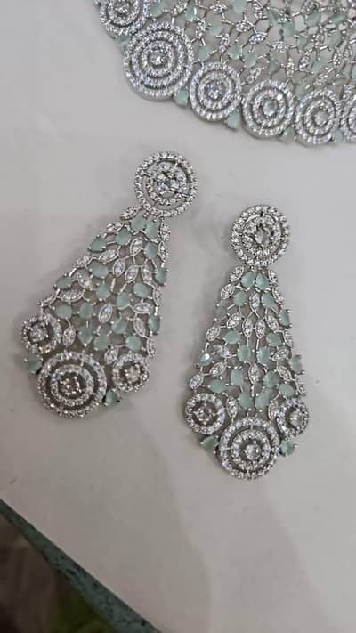 Ice blue and silver set