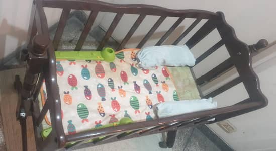 BABY COT FOR NEW BORN | 4-WHEELER WITH STOPPER |