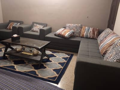 L shape and two single seater .