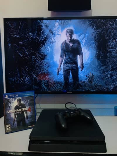 Sony Playstation 4 Slim 1TB with Uncharted 4 Disc