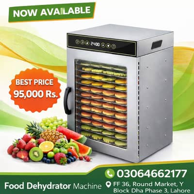 UCK 18 Trays Stainless Steel Food Dehydrator – 800W Digital | 30–90°C