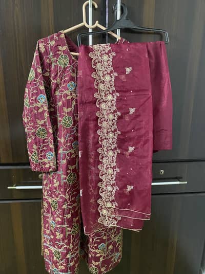 3 piece silk suit