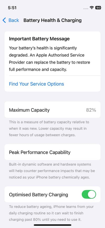 128gb battery health 82%