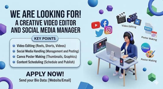 Video editor and social media handling in travel company