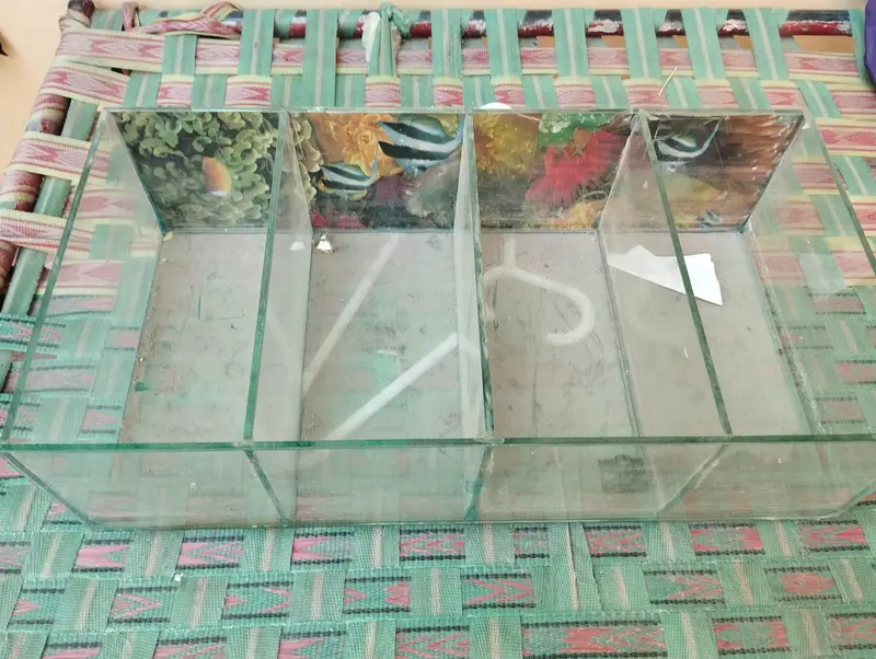 1X Fish Partition Aquarium With Metal stand — photo 7