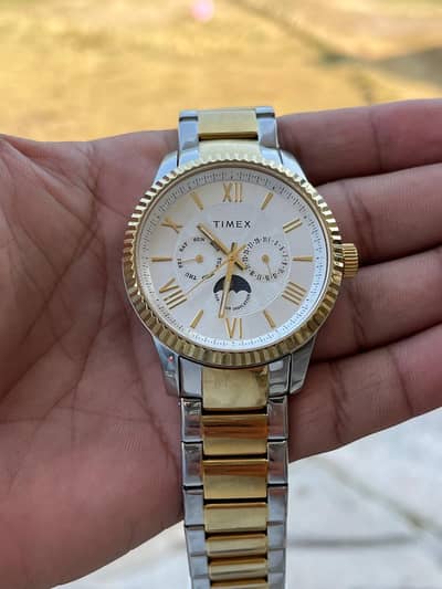  Timex Two-Tone Luxury Multi-Function Watch – Gold & Silver 