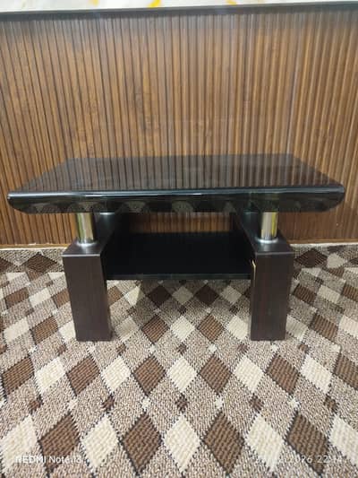 Glass top side table