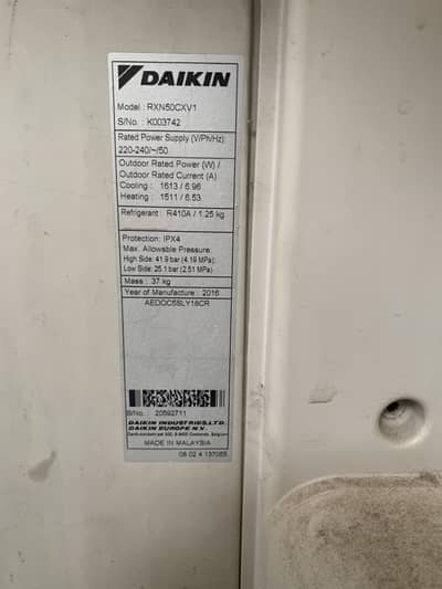 Daikin ac 1.5 inverter urgent sell