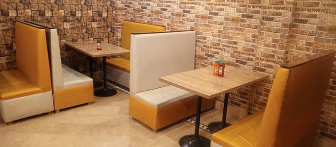 Restaurant dining table & sofa