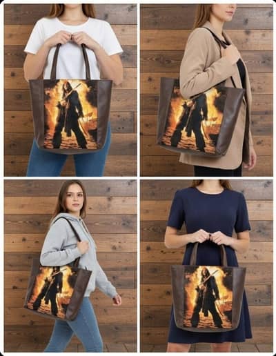 Pirates of the Caribbean film series. pure leather Tote shoulder bag