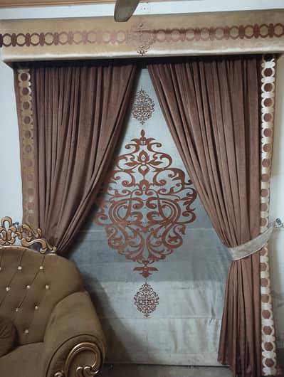 premium velvet curtain and blind laser cut design