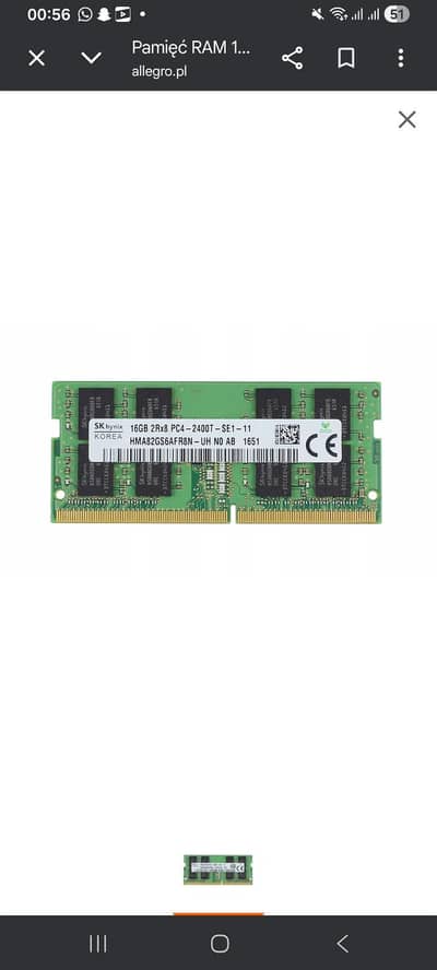 DDR4 16GB Ram SKhynix