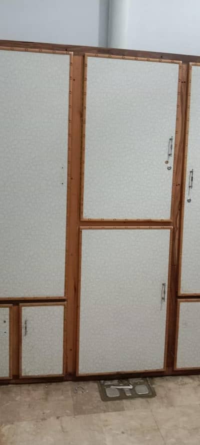 8 Door Wooden Wardrobe Frame – Strong & Spacious Almari Set