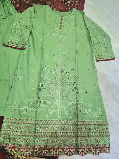 Beautiful three green colour suit