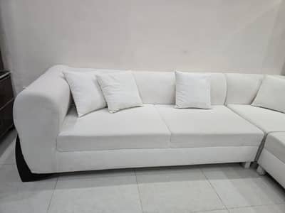 White 7 seater sofa set