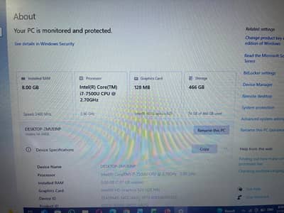 Dell Core i7 7Gen Laptop for sale (2017 Shahbaz Sharif)