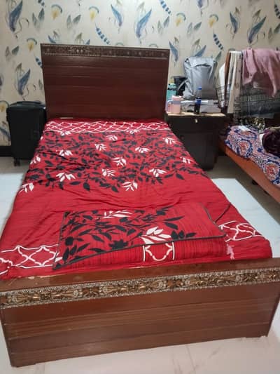 Single bed with mattress