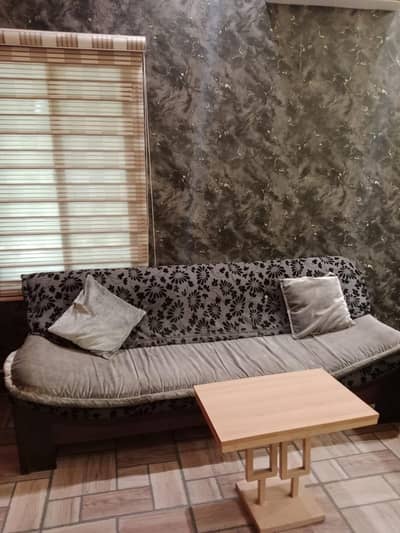 Modern 7-Seater Sofa set – Stylish Grey Floral & Velvet.