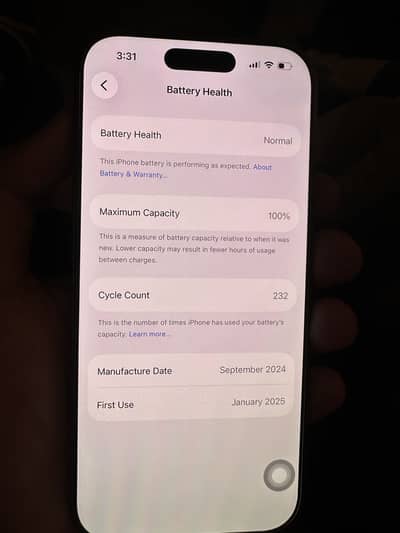 IPHONE 16 PRO PTA APPROVED 256GB