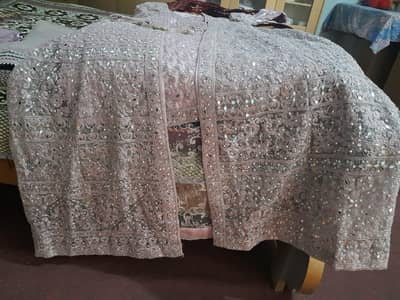 tea pink mirror work maxy long flair