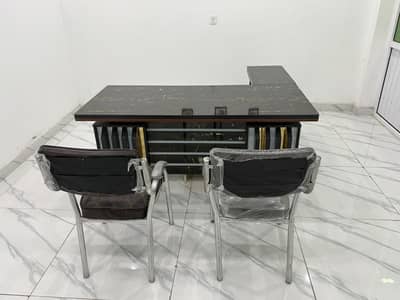 Executive Table for sale with two visitor chairs