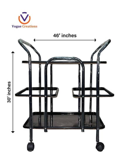 Durable Black Tea Trolly with easy to use features