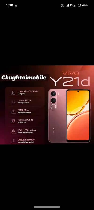 vivo y21d water pack