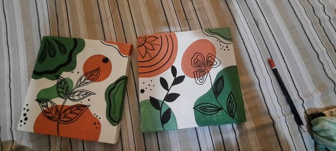 minimilist handmade canvas paintings