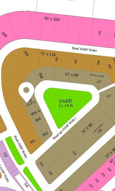 Park Face Top Location Plot for Sals