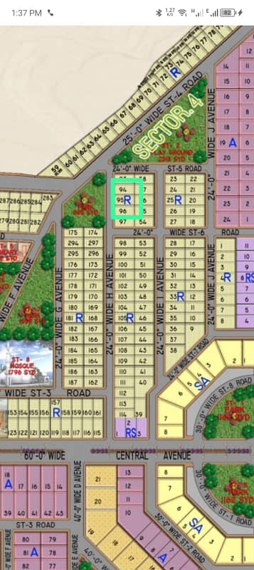 West Open Park Facing Plot 1