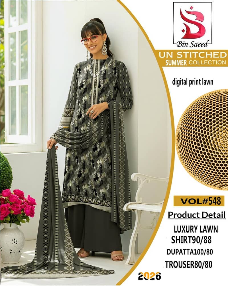 ladies three piece suit # ladies dress #lawn suit # new design lawn 8