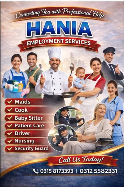 House Maid / Maids / Couple / Patient Care / Nanny / Driver / Helper