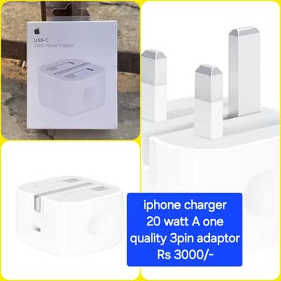 Premium Quality New iphone Adaptor 3pin 20 Watt for Sale