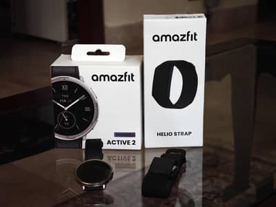 Amazfit Active 2 Premium Smartwatch + Amazfit Helio Strap Combo