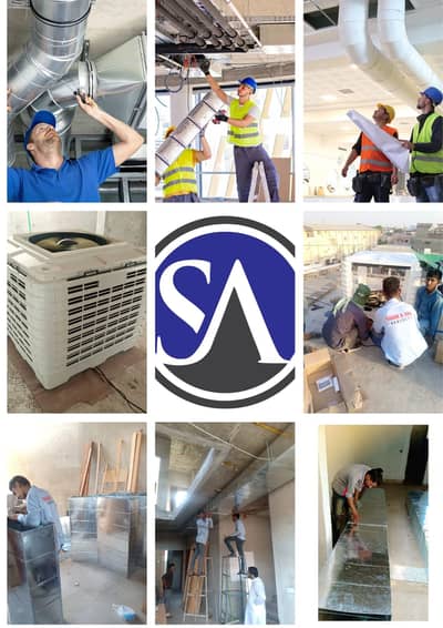 Evaporator Air Cooler |Ducting system | Exhaust Blower | Air Cooler