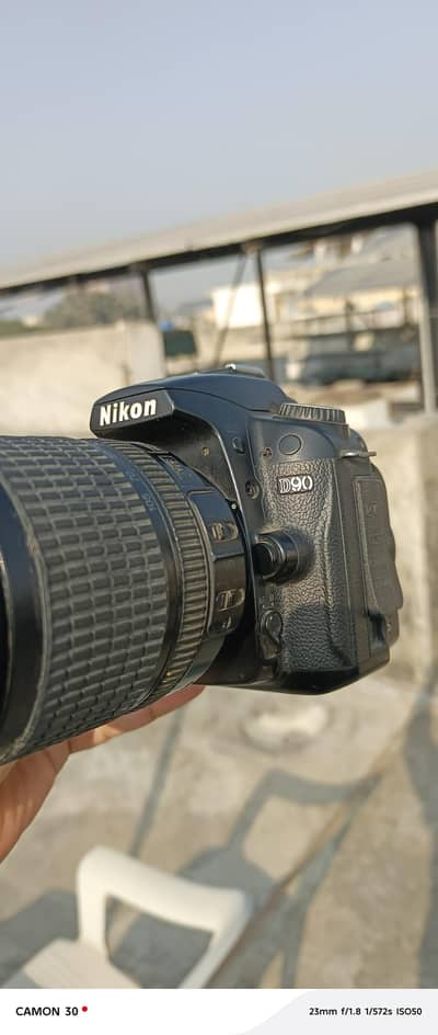 Nikon d90 with 18-105 vr lens