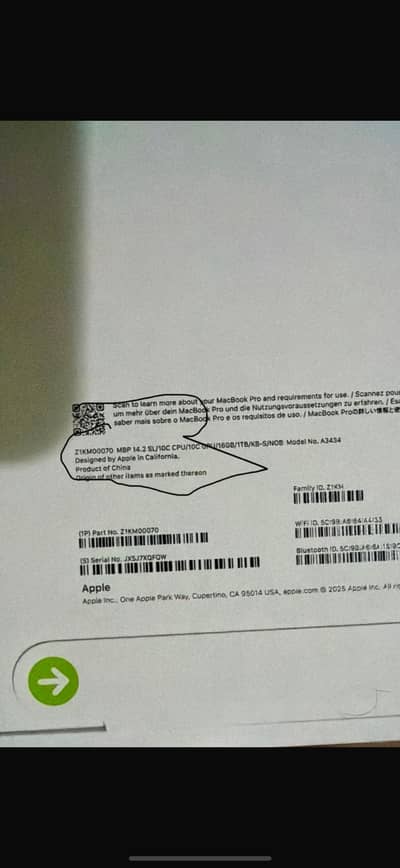 Mac book pro M5 chip 2025