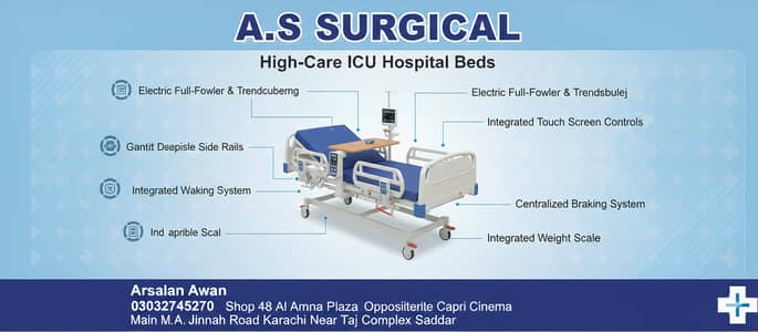 Electric Hospital Bed, ICU Bed, Surgical Bed Ward Bed, Patient Bed