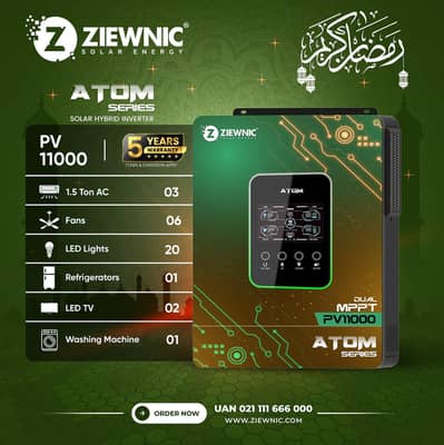 ZIEWNIC Atom Series PV11000 Solar Hybrid Inverter – Dual MPPT