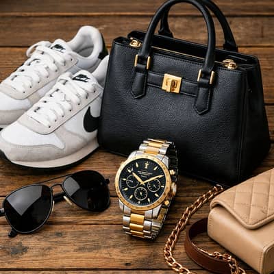 VIP Exclusive Combo Deal: Golden Luxury Watch + Stylish Handbag + Snea