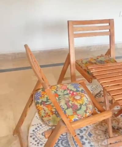 4 chairs with table almost new