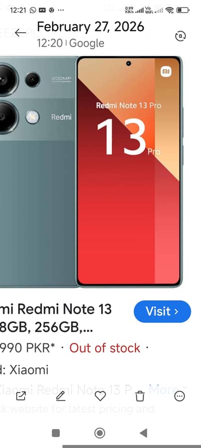 Redmi Note 13 Pro 8+8/256 Official Pta Approved 10/10 Conditi