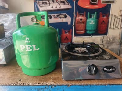 National Gas Stove + Double Burner + 4Kg Cylinder With Full Set