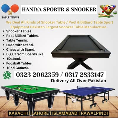 Snooker Table New & Used Available | Snooker Carpet Fittng/Rasson/Cue