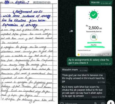 Handwriting assignment, Typing And Data Entry job Available